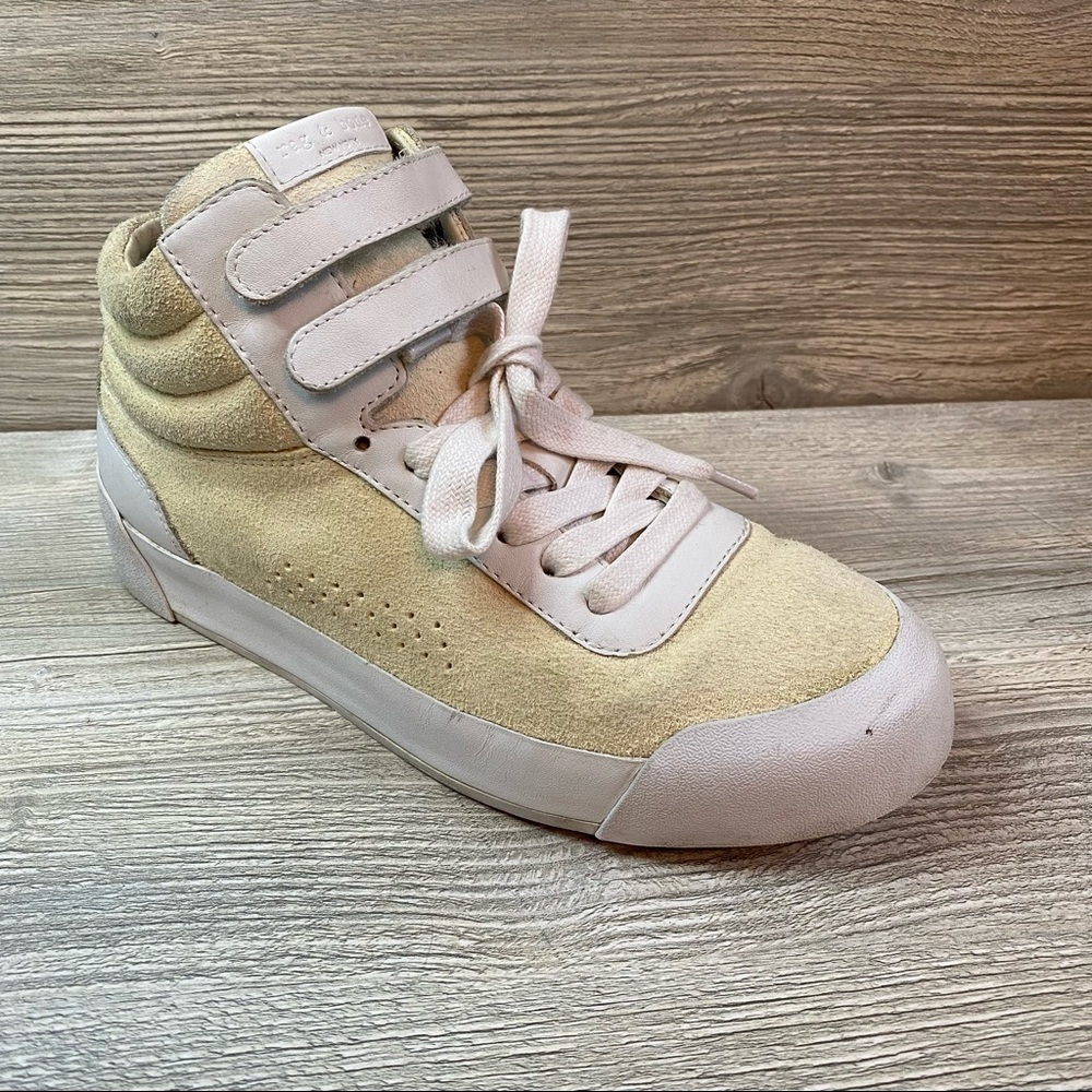 Rag & Bone Nova Cream Suede High Top Sneakers